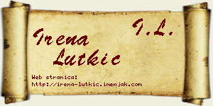 Irena Lutkić vizit kartica